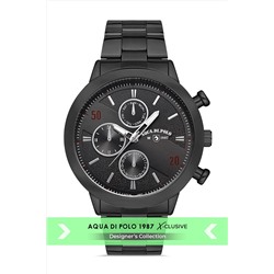 Aqua Di Polo 1987 Erkek Siyah Metal Kol Saati Apwa042601 APWA0426
