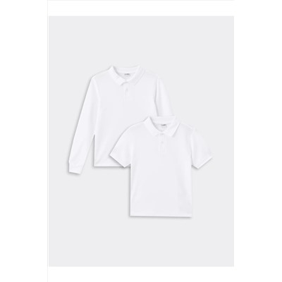 LC Waikiki, Polo Yaka Basic Erkek Çocuk Tişört 2'li