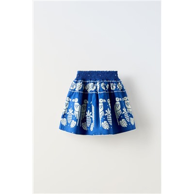 BIRD PRINT SKIRT