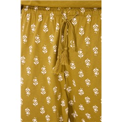 Pantalón largo 100% algodón flores