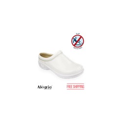 Alegria White Patent Kayla Clog