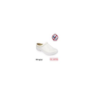 Alegria White Patent Kayla Clog