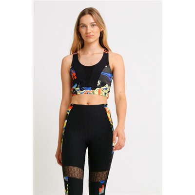 Top slim tirantes flores