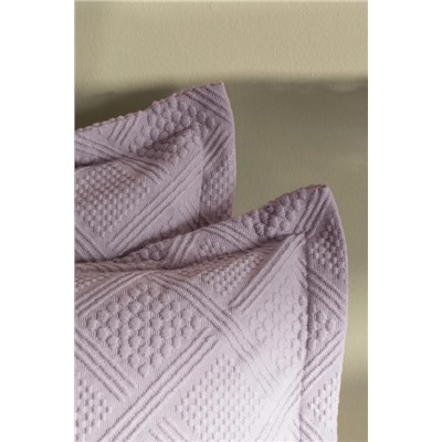 Triangle King Size %100 Pamuk Yatak Örtüsü - Açık Mürdüm