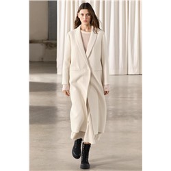 ZW COLLECTION MINIMALIST WOOL BLEND COAT