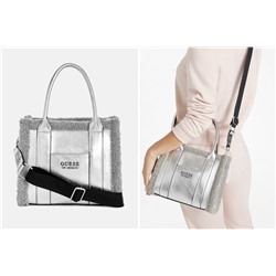 Biscoe Metallic Shearling Trim Carryall