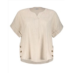 Damen Blusenshirt - Leinen-Mix