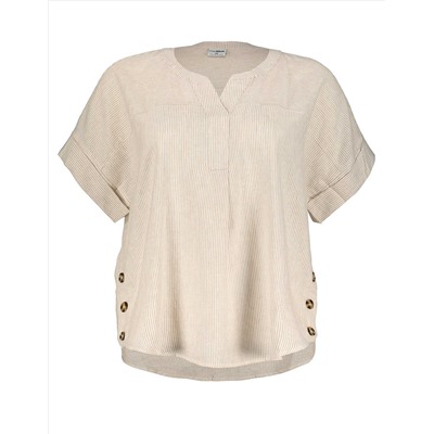 Damen Blusenshirt - Leinen-Mix