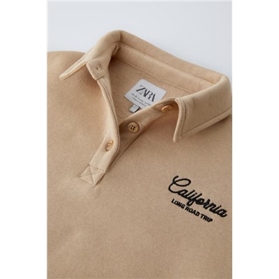 EMBROIDERED POLO SWEATSHIRT
