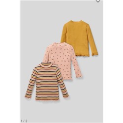 Langarmshirt - Bio-Baumwolle - 3er Pack