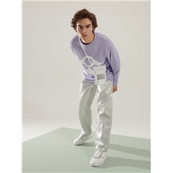 Silberne Jeans im Loose-Fit