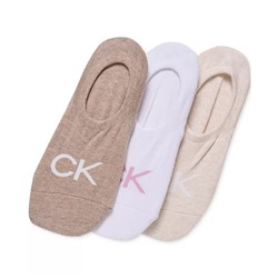 Calvin Klein Women's 3-Pk. Logo Knit Liner Socks