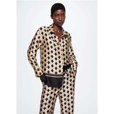 Pantalón fluido estampado -  Mujer | MANGO OUTLET Melilla