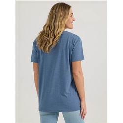 WOMEN'S MOON BOX GRAPHIC TEE IN VINTAGE INDIGO
