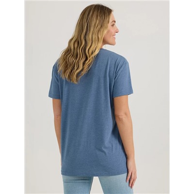 WOMEN'S MOON BOX GRAPHIC TEE IN VINTAGE INDIGO