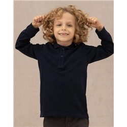 Erkek Çocuk Lacivert Basic Polo Yaka Sweatshirt