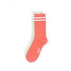 U.S. Polo Assn., Kadın Somon Nil 2'li Soket Çorap 50298999-vr047