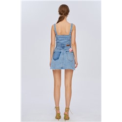 Vestido recto Azul