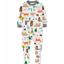 1-Piece Monster Fleece Footie PJs