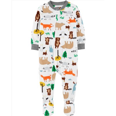 1-Piece Monster Fleece Footie PJs