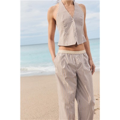 TOP CHALECO HALTER RAYAS