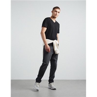 V-neck T-shirt, Men, Black