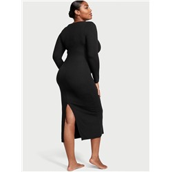 Victoria's Secret Ribbed Modal Long-Sleeve Slip Dress