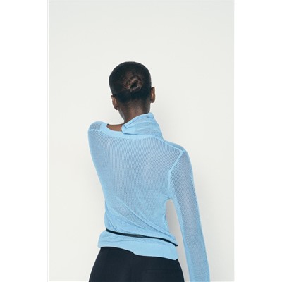 MESH KNIT SWEATER