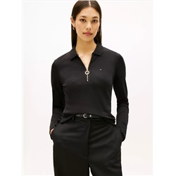 Long-Sleeve Zip Slim Fit Polo