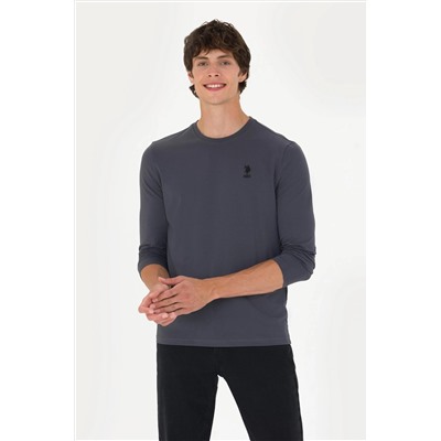 Erkek Antrasit Basic Sweatshirt