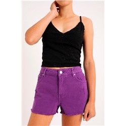 Top de encaje Negro