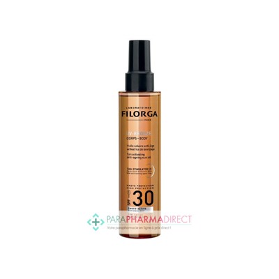 Filorga UV-Bronze Body SPF30 Haute Protection Solaire Huile Corporelle Anti-Age Activatrice de Bronzage 150ml