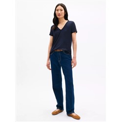Relaxed Fit Drapey V-Neck T-Shirt