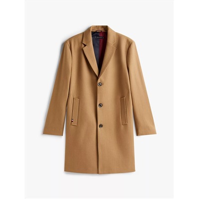 Wool-Blend Casual Coat