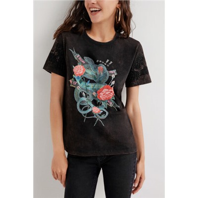 Camiseta arty serpiente