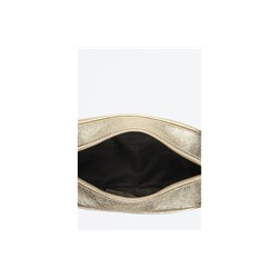 Bandolera de piel Gaby Metallic Dorado
