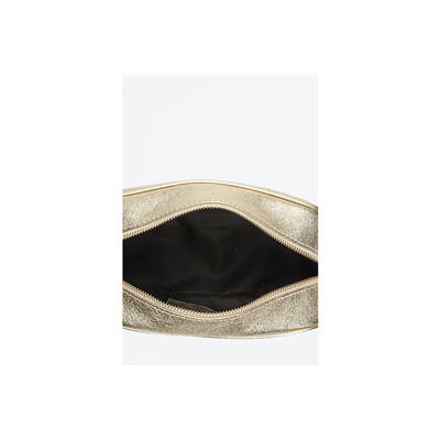 Bandolera de piel Gaby Metallic Dorado
