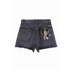 Short vaquero Negro