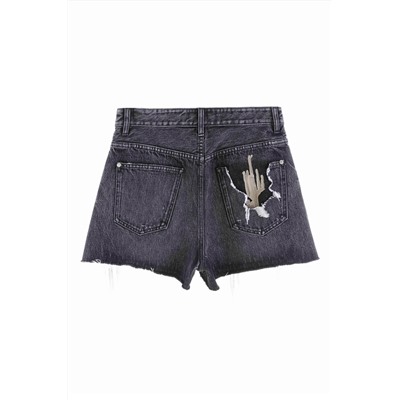 Short vaquero Negro