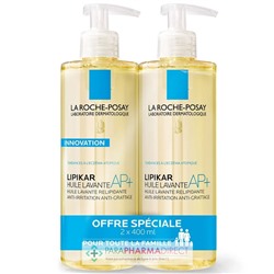 La Roche Posay Lipikar Huile Lavante AP+ - Relipidante Anti-Irritations Anti-Grattage 2x400mlLot  × 2