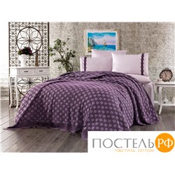 11236 КПБ DO&CO с Плед Вязаный 220х240 (50х70/4 шт) TWIN фиолетовый
