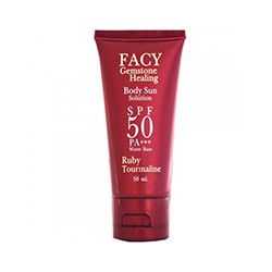 Солнцезащитный омолаживающий крем-лосьон для тела  Gemstone SPF50PA+++ с турмалином от Facy 50 мл / Facy Gemstone facial water base sunscreen SPF50PA+++ 50 ml