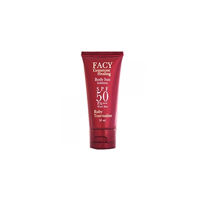 Солнцезащитный омолаживающий крем-лосьон для тела  Gemstone SPF50PA+++ с турмалином от Facy 50 мл / Facy Gemstone facial water base sunscreen SPF50PA+++ 50 ml