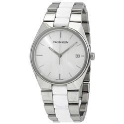 CALVIN KLEINContra Quartz Silver Dial Ladies Watch