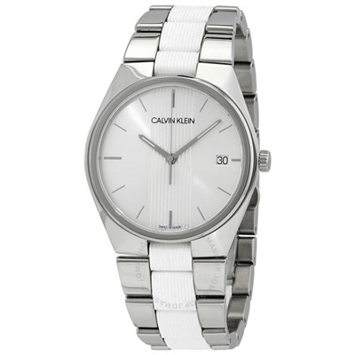 CALVIN KLEINContra Quartz Silver Dial Ladies Watch