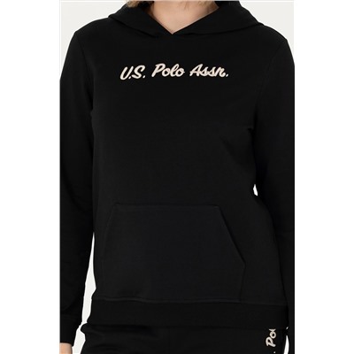 Kadın Siyah Kapüşonlu Sweatshirt
