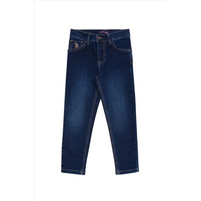 Kız Çocuk Mavi Jean Pantolon