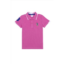 Erkek Çocuk Pembe Polo Yaka Tişört