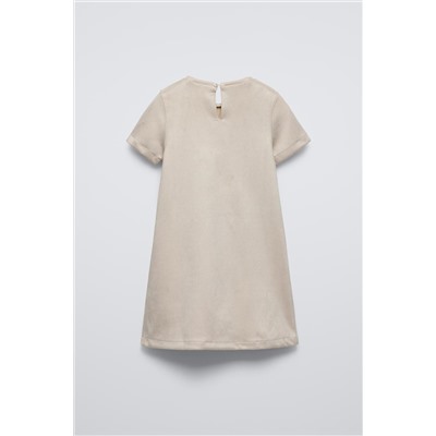 FAUX SUEDE DRESS