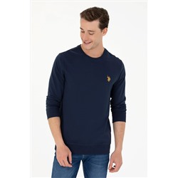Erkek Lacivert Bisiklet Yaka Sweatshirt